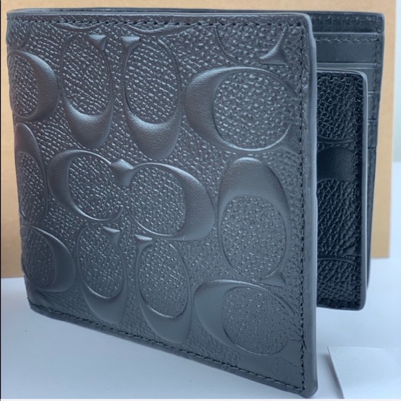 NWT Coach Men’s 3-in-1 Black Wallet - Picture 2 of 7